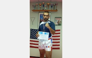 guillaume medaillé de bronze au championnat d'europe WAKO de kick boxing 2014 (slovenie)