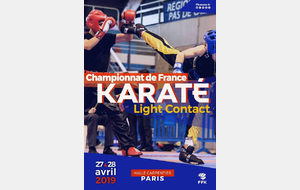 CHAMPIONNAT DE FRANCE FFK LIGHT CONTACT  DU 27/28 avril 2019