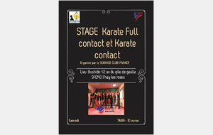 Prevision de stages au Bushido club france 