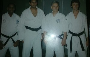 Patrick avec otsuka 1987 et marcelline en stage wado ryu 