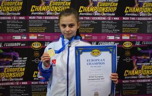 yona championne d'Europe WTFF 2017 de kick boxing a bale (suisse)